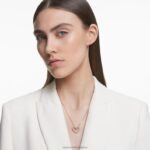 jeden prívesok srdce, biele, pozlátené ružovým zlatom B8ZNT246 Swarovski šperky - Image 2