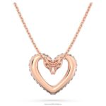 jeden prívesok srdce, biele, pozlátené ružovým zlatom B8ZNT340 Swarovski šperky - Image 4