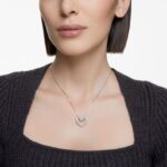jeden prívesok srdce, biele, rhodiované B8ZNT241 Swarovski šperky - Image 2