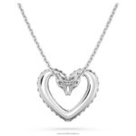 jeden prívesok srdce, biele, rhodiované B8ZNT241 Swarovski šperky - Image 5