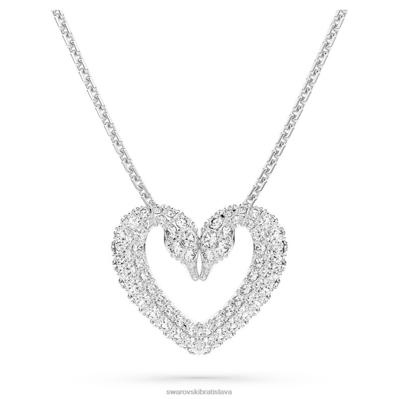 jeden_privesok_srdce_biele_rhodiovane_b8znt241_swarovski_sperky.jpg jeden prívesok srdce, biele, rhodiované B8ZNT241 Swarovski šperky - Image 1