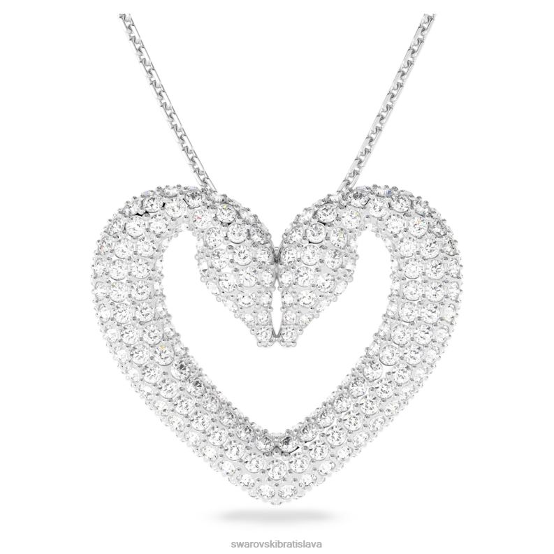 jeden_privesok_srdce_biele_rhodiovane_b8znt259_swarovski_sperky.jpg jeden prívesok srdce, biele, rhodiované B8ZNT259 Swarovski šperky - Image 1