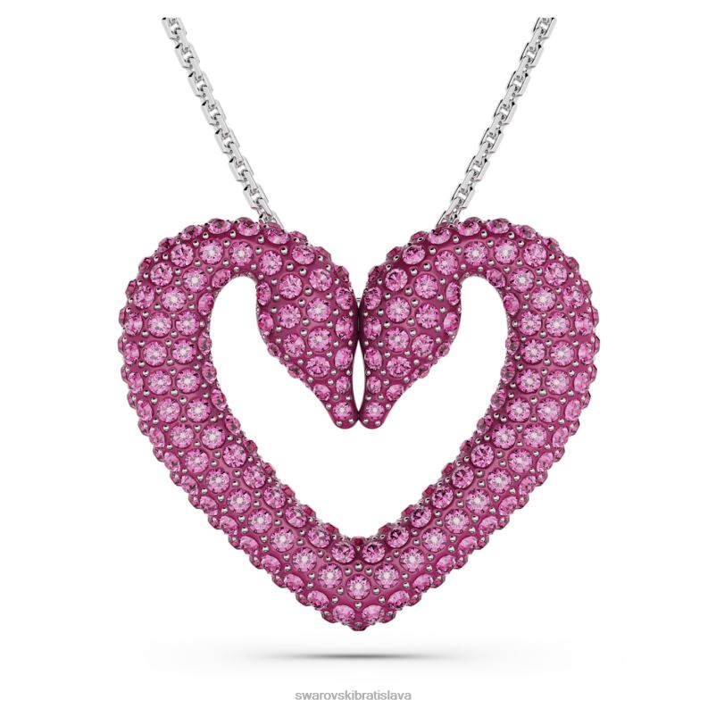 jeden_privesok_srdce_ruzove_rhodiovane_b8znt283_swarovski_sperky.jpg jeden prívesok srdce, ružové, rhodiované B8ZNT283 Swarovski šperky - Image 1