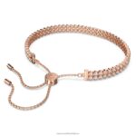 jemný náramok okrúhly výbrus, biely, pozlátený ružovým zlatom B8ZNT475 Swarovski šperky - Image 5