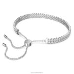 jemný náramok okrúhly výbrus, biely, rhodiovaný B8ZNT474 Swarovski šperky - Image 5