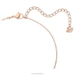 kamenný náhrdelník prepletené kruhy, biele, pozlátené ružovým zlatom B8ZNT18 Swarovski šperky - Image 3