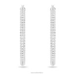 kamienkové kruhové náušnice dlažba, biela, rhodiovaná B8ZNT871 Swarovski šperky - Image 3