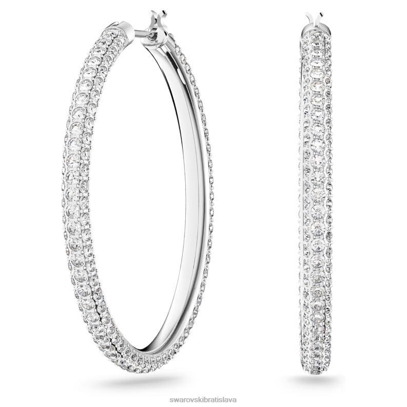 kamienkove_kruhove_nausnice_dlazba_biela_rhodiovana_b8znt871_swarovski_sperky.jpg kamienkové kruhové náušnice dlažba, biela, rhodiovaná B8ZNT871 Swarovski šperky - Image 1