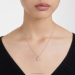kamienkový prívesok hranatý výbrus apríl, biely, rhodiovaný B8ZNT192 Swarovski šperky - Image 2