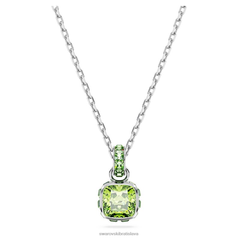 kamienkovy_privesok_hranaty_vybrus_august_zelena_rhodiovana_b8znt202_swarovski_sperky.jpg kamienkový prívesok hranatý výbrus august, zelená, rhodiovaná B8ZNT202 Swarovski šperky - Image 1