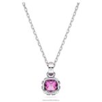 kamienkový prívesok hranatý výbrus február, ružové, rhodiované B8ZNT211 Swarovski šperky - Image 4