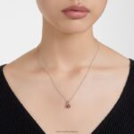 kamienkový prívesok hranatý výbrus január, červená, rhodiovaná B8ZNT212 Swarovski šperky - Image 2