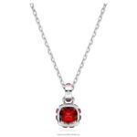 kamienkový prívesok hranatý výbrus január, červená, rhodiovaná B8ZNT212 Swarovski šperky - Image 4