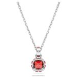 kamienkový prívesok hranatý výbrus júlová, červená, rhodiovaná B8ZNT200 Swarovski šperky - Image 4