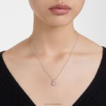 kamienkový prívesok hranatý výbrus júnové, ružové, rhodiované B8ZNT167 Swarovski šperky - Image 2