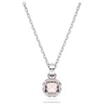 kamienkový prívesok hranatý výbrus júnové, ružové, rhodiované B8ZNT167 Swarovski šperky - Image 4