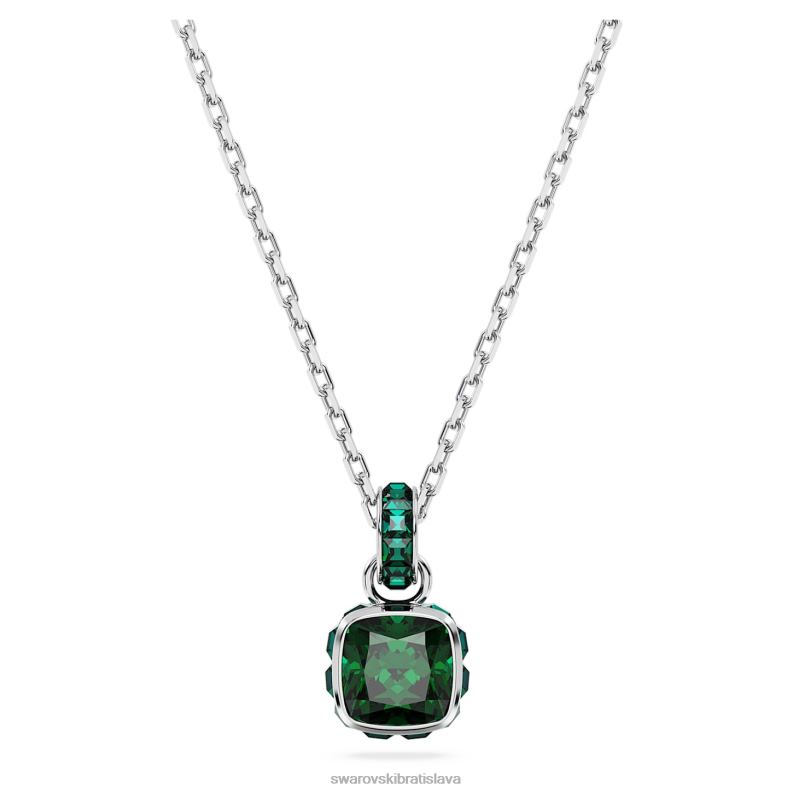 kamienkovy_privesok_hranaty_vybrus_majova_zelena_rhodiovana_b8znt172_swarovski_sperky.jpg kamienkový prívesok hranatý výbrus májová, zelená, rhodiovaná B8ZNT172 Swarovski šperky - Image 1