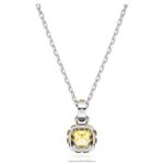 kamienkový prívesok hranatý výbrus november, žltá, rhodiovaná B8ZNT205 Swarovski šperky - Image 4