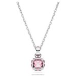kamienkový prívesok hranatý výbrus október, ružová, rhodiovaná B8ZNT196 Swarovski šperky - Image 4