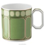 kávová šálka signum s podšálkou porcelán, zelená B8ZNT1729 Swarovski dekorácie - Image 3