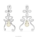 klipsové náušnice fluenta znovu zapálené kryštály, biele, rhodiované B8ZNT956 Swarovski šperky - Image 3