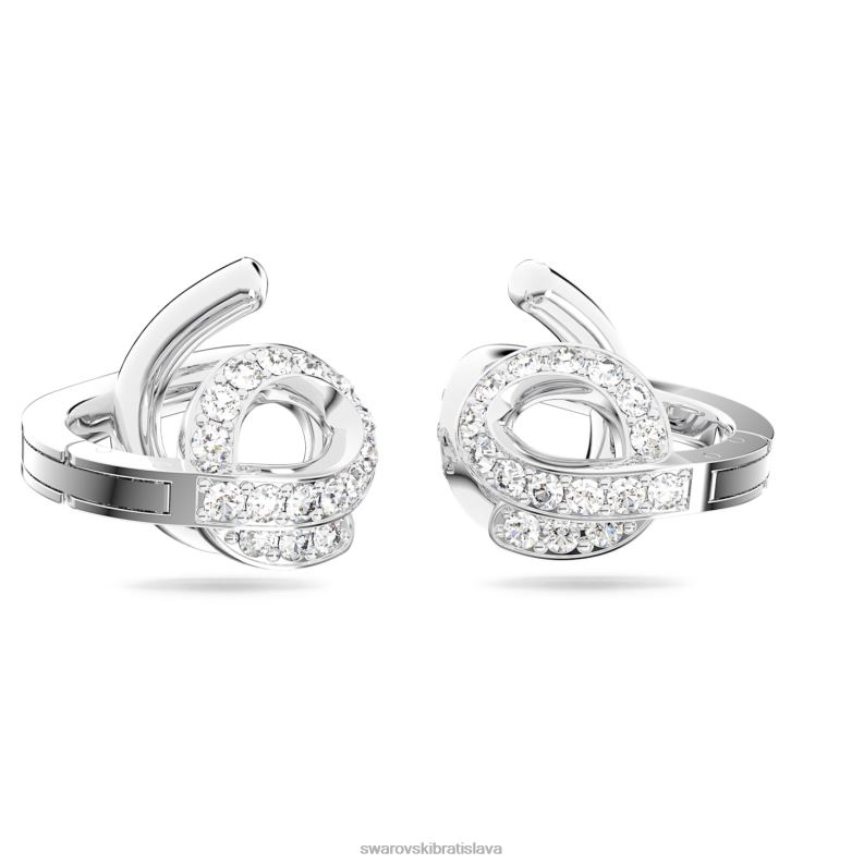 klipsové náušnice fluenta znovu zapálené kryštály, biele, rhodiované B8ZNT958 Swarovski šperky - Image 4