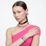 klipsové náušnice srdce, ružové, rhodiované B8ZNT947 Swarovski šperky - Image 6