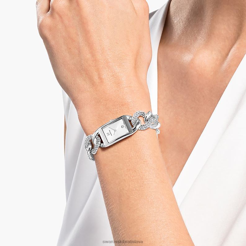 koktailové hodinky swis made, pave, kovový náramok, strieborný tón, nerez B8ZNT1231 Swarovski príslušenstvo - Image 2