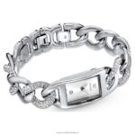koktailové hodinky swis made, pave, kovový náramok, strieborný tón, nerez B8ZNT1231 Swarovski príslušenstvo - Image 4