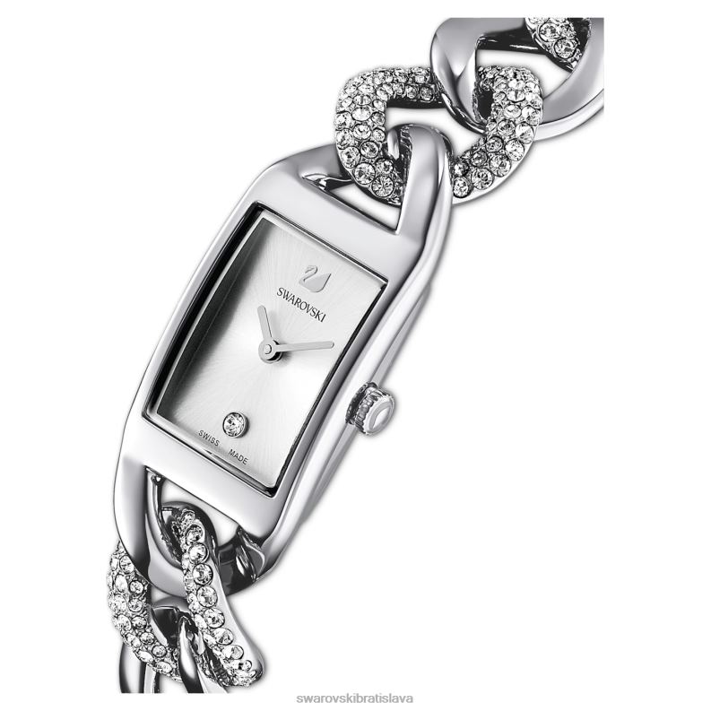 koktailové hodinky swis made, pave, kovový náramok, strieborný tón, nerez B8ZNT1231 Swarovski príslušenstvo - Image 5