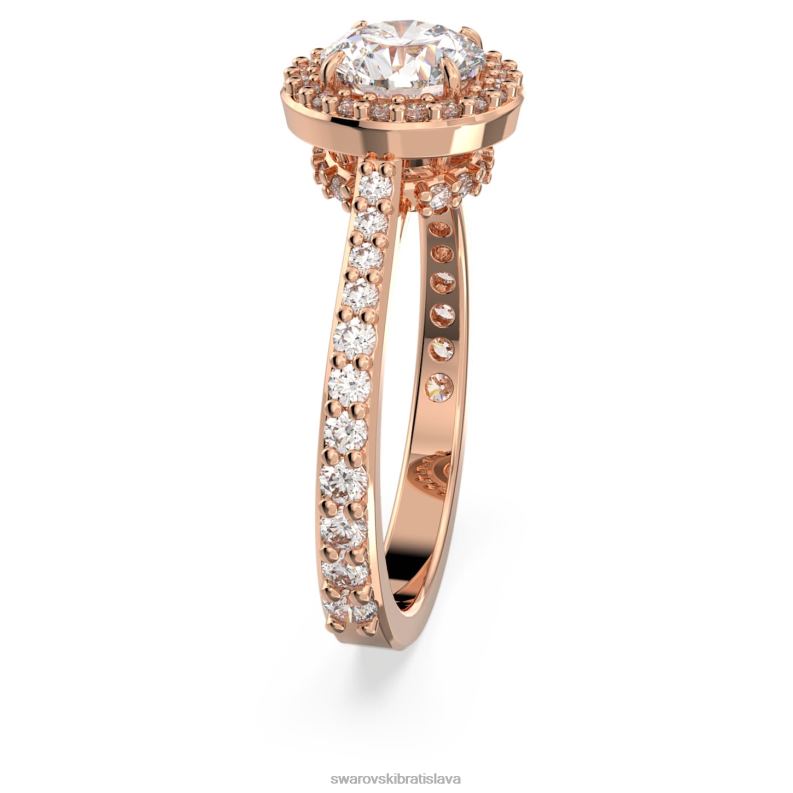 koktailový prsteň constella okrúhly výbrus, dlažba, biela, pozlátená ružovým zlatom B8ZNT986 Swarovski šperky - Image 4