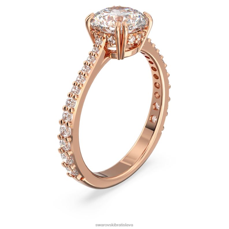 koktailový prsteň constella princess cut, dlažba, biela, pozlátená ružovým zlatom B8ZNT984 Swarovski šperky - Image 3