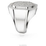 koktailový prsteň dextera tvar osemuholníka, biela, rhodiovaná B8ZNT1027 Swarovski šperky - Image 4
