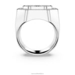 koktailový prsteň dextera tvar osemuholníka, biela, rhodiovaná B8ZNT1027 Swarovski šperky - Image 5
