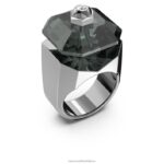 koktailový prsteň numina osemhranný výbrus, čierny, pokovený ruténiom B8ZNT1087 Swarovski šperky - Image 3