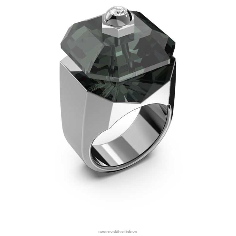 koktailový prsteň numina osemhranný výbrus, čierny, pokovený ruténiom B8ZNT1087 Swarovski šperky - Image 3