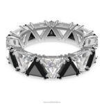 koktailový prsteň ortyx trojuholníkový strih, čierny, rhodiovaný B8ZNT1050 Swarovski šperky