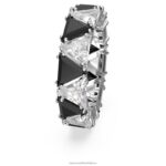 koktailový prsteň ortyx trojuholníkový strih, čierny, rhodiovaný B8ZNT1050 Swarovski šperky - Image 4