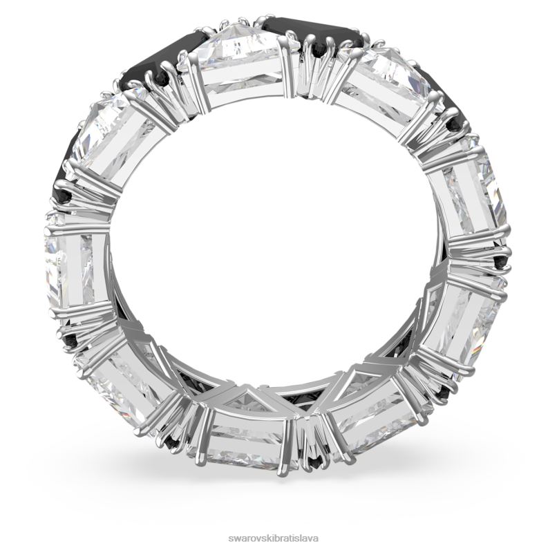 koktailový prsteň ortyx trojuholníkový strih, čierny, rhodiovaný B8ZNT1050 Swarovski šperky - Image 5