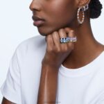 koktailový prsteň ortyx trojuholníkový strih, fialová, rhodiovaná B8ZNT1058 Swarovski šperky - Image 6