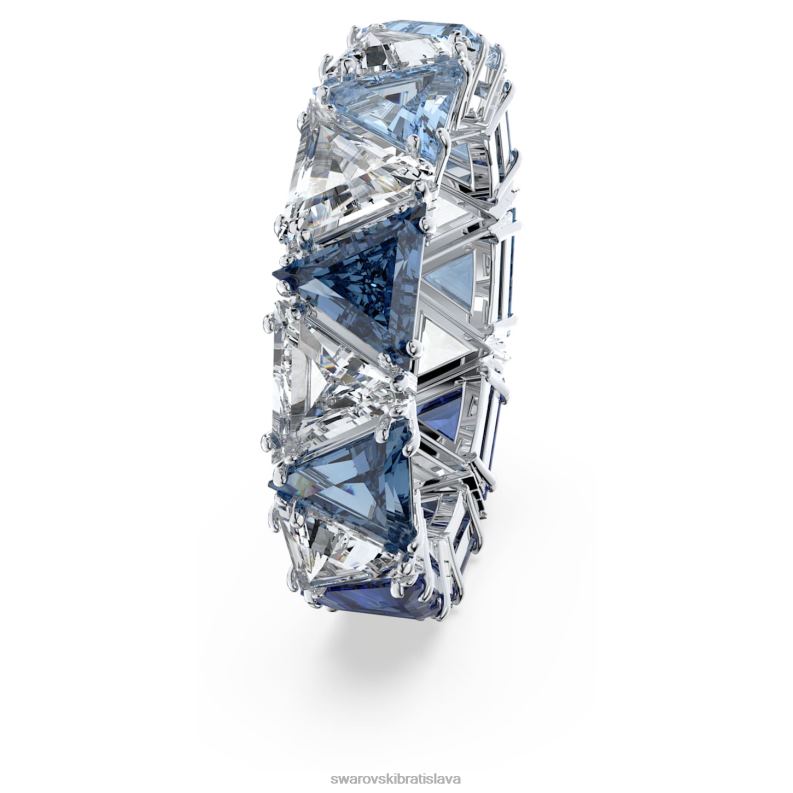 koktailový prsteň ortyx trojuholníkový strih, modrá, rhodiovaná B8ZNT1045 Swarovski šperky - Image 4