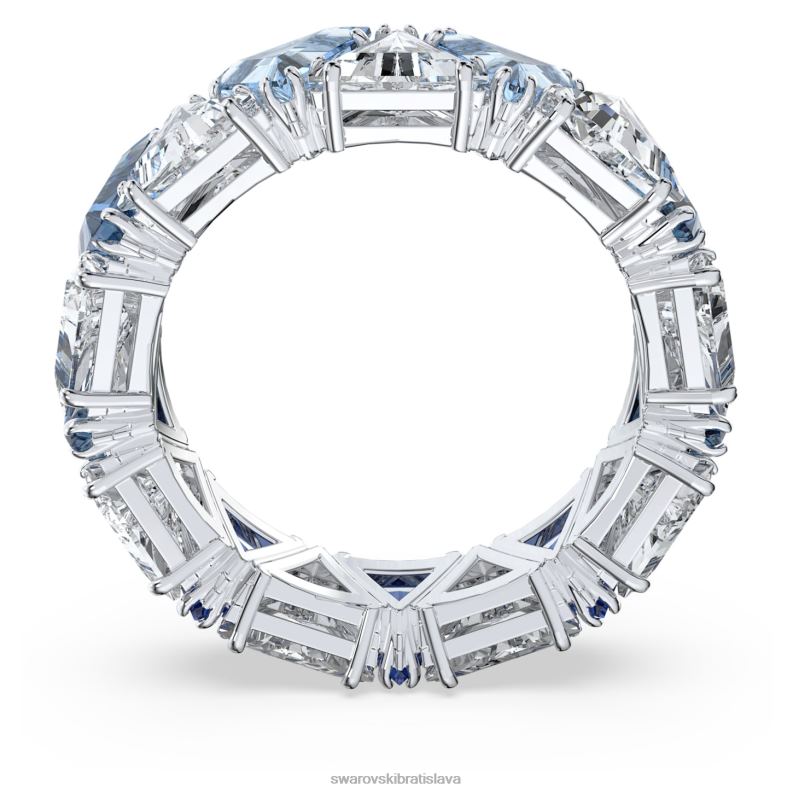 koktailový prsteň ortyx trojuholníkový strih, modrá, rhodiovaná B8ZNT1045 Swarovski šperky - Image 5