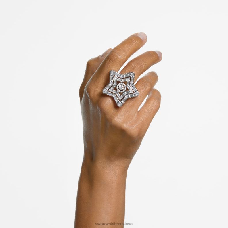 koktailový prsteň stella zmiešané rezy, hviezdicové, biele, rhodiované B8ZNT1066 Swarovski šperky - Image 2