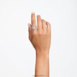 koktailový prsteň volta mašlička, biela, rhodiovaná B8ZNT1071 Swarovski šperky - Image 2