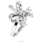 koktailový prsteň volta mašlička, biela, rhodiovaná B8ZNT1071 Swarovski šperky - Image 3