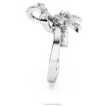 koktailový prsteň volta mašlička, biela, rhodiovaná B8ZNT1071 Swarovski šperky - Image 4