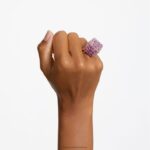kokteilový prsteň curiosa hranatý strih, fialová, pozlátená B8ZNT1056 Swarovski šperky - Image 2