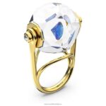 kokteilový prsteň curiosa plávajúci šatón, modrý, pozlátený B8ZNT1080 Swarovski šperky - Image 3