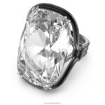 kokteilový prsteň harmonia nadrozmerný kryštál, biely, povrchová úprava zmiešaný kov B8ZNT1043 Swarovski šperky