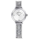 kozmické rockové hodinky švajčiarska výroba, kovový náramok, strieborný tón, nehrdzavejúca oceľ B8ZNT1240 Swarovski príslušenstvo